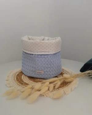 Elaz Handmade Cloth Basket – Light Blue