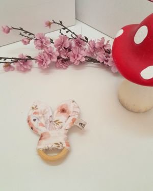 Μασιτικό με αυτάκια Αλεπού & Λουλούδια (Κρίκος Οδοντοφυίας)