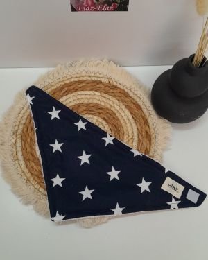 Σαλιάρα Μπαντάνα Αστεράκια Navy