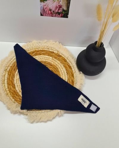Σαλιάρα Μπαντάνα Από Μουσελίνα Navy