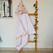 Βρεφική Πετσέτα Κάπα Αλεπού & Λουλούδια