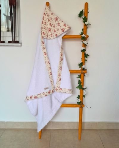 Βρεφική Πετσέτα Κάπα Floral Σάπιο Μήλο