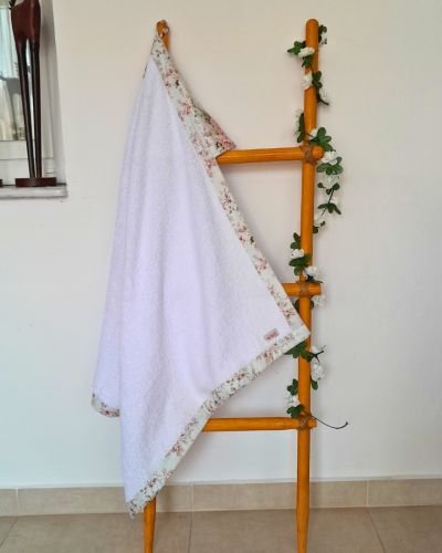 Βρεφική Πετσέτα Κάπα Floral Ροζ