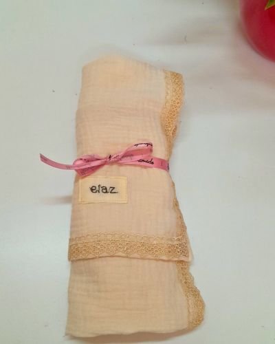 Διπλή Μουσελίνα Πάνα Με Δανδελίτσα Εκρού