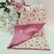 Βρεφική Κουβερτούλα Minky Floral Σάπιο Μήλο
