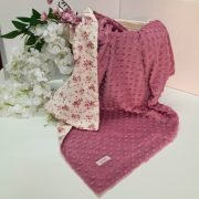 Βρεφική Κουβερτούλα Minky Floral Σάπιο Μήλο