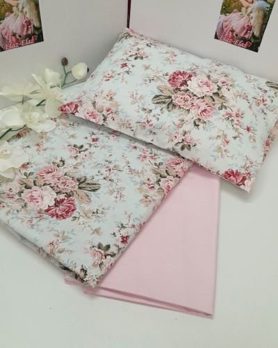 Σετ Σεντόνια Floral Ροζ