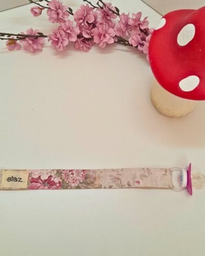Κλιπ Πιπίλας Floral Ροζ