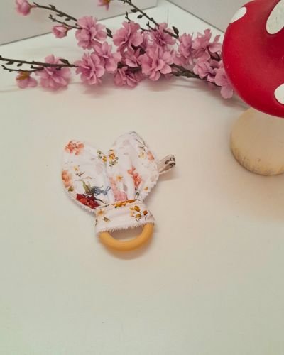 Μασιτικό με αυτάκια Floral Romantico (Κρίκος Οδοντοφυίας)