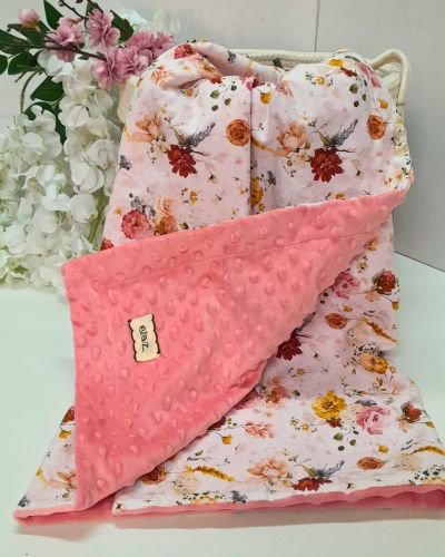 Βρεφική Κουβερτούλα Minky Floral Romantic